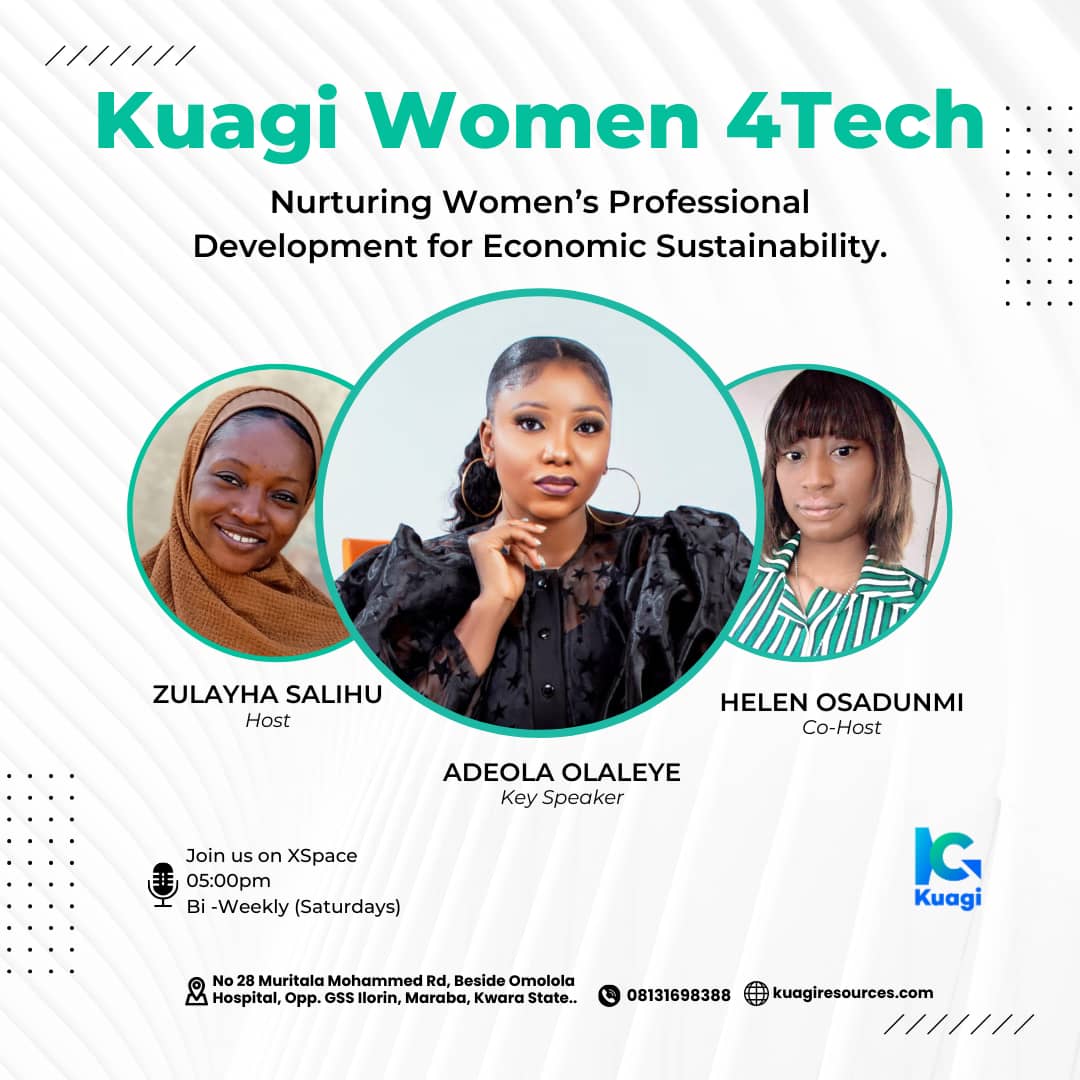 Chara2022's tweet image. Welcome to Episode 3 of Kuagi Women4Tech's dynamic series focusing on Empowering Women in Tech for Enhanced Productivity!
Topic: *Unveiling Underrated Tech Features for Boosting Productivity* With @adeolaleye_
#WomenInTech #EnhancedProductivity #KuagiWomen4Tech #kuagiresources