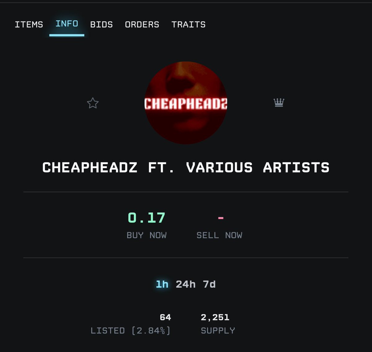 CHEAPHEADZ's tweet image. GM Artists and Collectors!
2251 supply, and only 64 listed!
Solana ❤️ Art