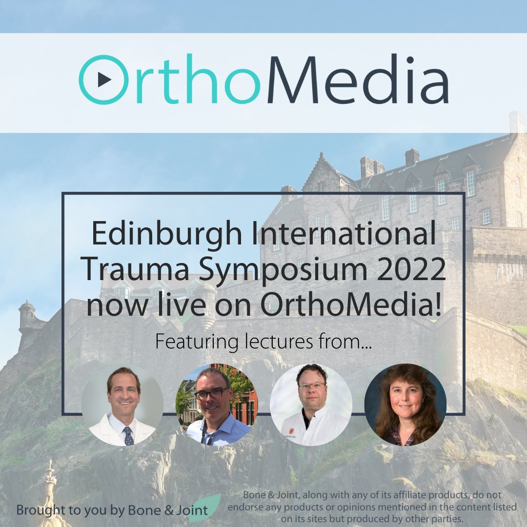 Thirty videos from the Edinburgh International Trauma Symposium 2022 join the #OrthoMedia conference sessions! Cases, discussions, new techniques and treatments are available to watch for free. #TraumaSurgery @EdinburghTrauma @EdinOrthopaedic orthomedia.org.uk/Category/ab59e…