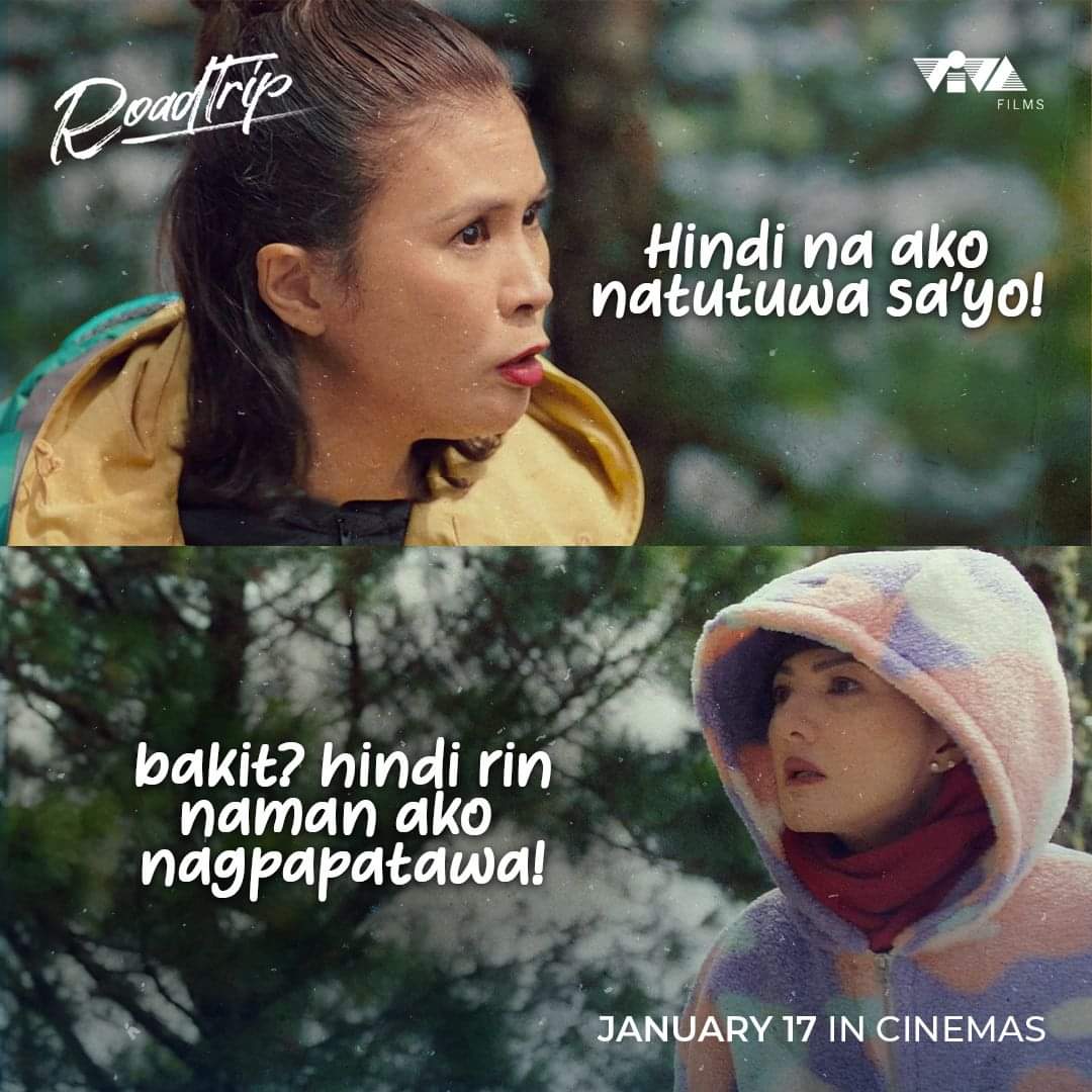 thecarminatics's tweet photo. YUNG FRIEND MONG WALANG PRENO ANG BIBIG VS. FRIEND MONG PIKON.
Sama na sa #Roatrip Starring your SOLID 90’s barkada, #CandyPangilinan #GelliDeBelen #CarminaVillarroel and #JaniceDeBelen Directed by Andoy L. Ranay, DGPI.
JANUARY 17 Only In Cinemas!
@minavillarroel https://t.co/mWEIe2d7qm