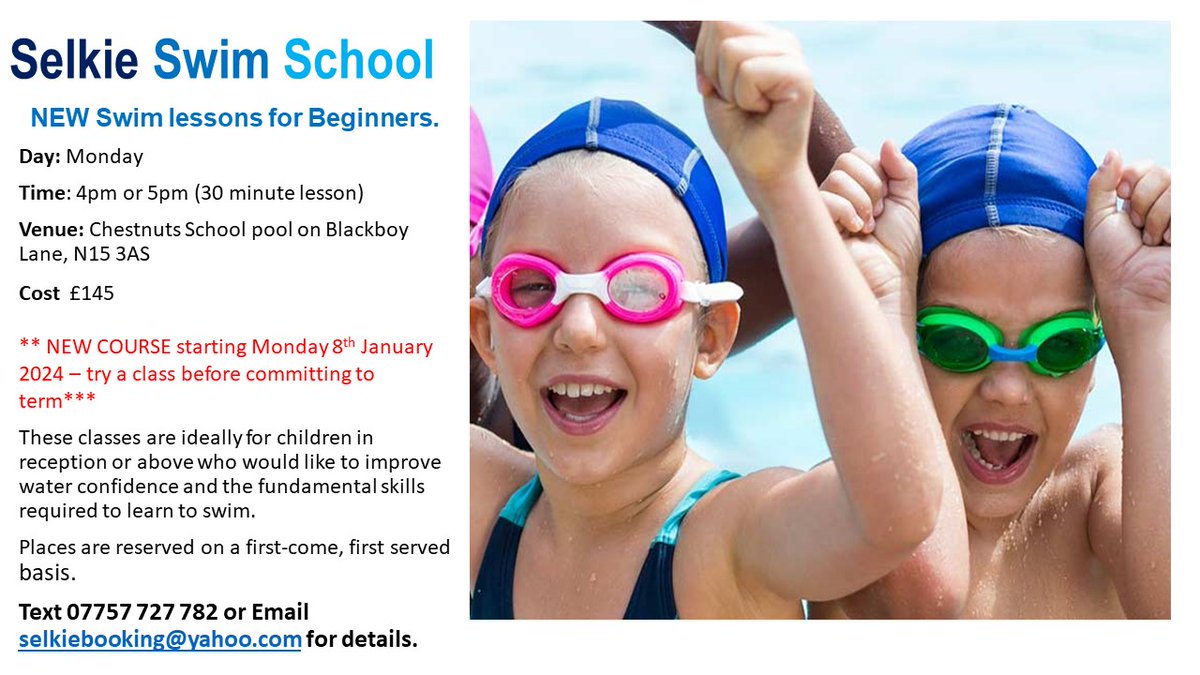 selkieswim's tweet photo. Excited to announce our NEW swim course starting next week Monday 8th January. Swimming is a life saving skill and as taught indoors in a warm pool the prefect FUN afterschool activity regardless of weather. Use link to check availability and JOIN US https://t.co/Qwc3ESSVWg https://t.co/Dm5Fb1Kgbd