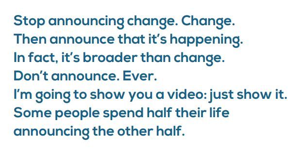 chalfontproject's tweet photo. Let´s make 2024 the year of change (not of announcing change). 

#change #changemanagement #culturechange #2024vision

- Quote from Dr Leandro Herrero´s book "The Flipping Point" https://t.co/SOYJ65JJHB https://t.co/wRSD6wHGei