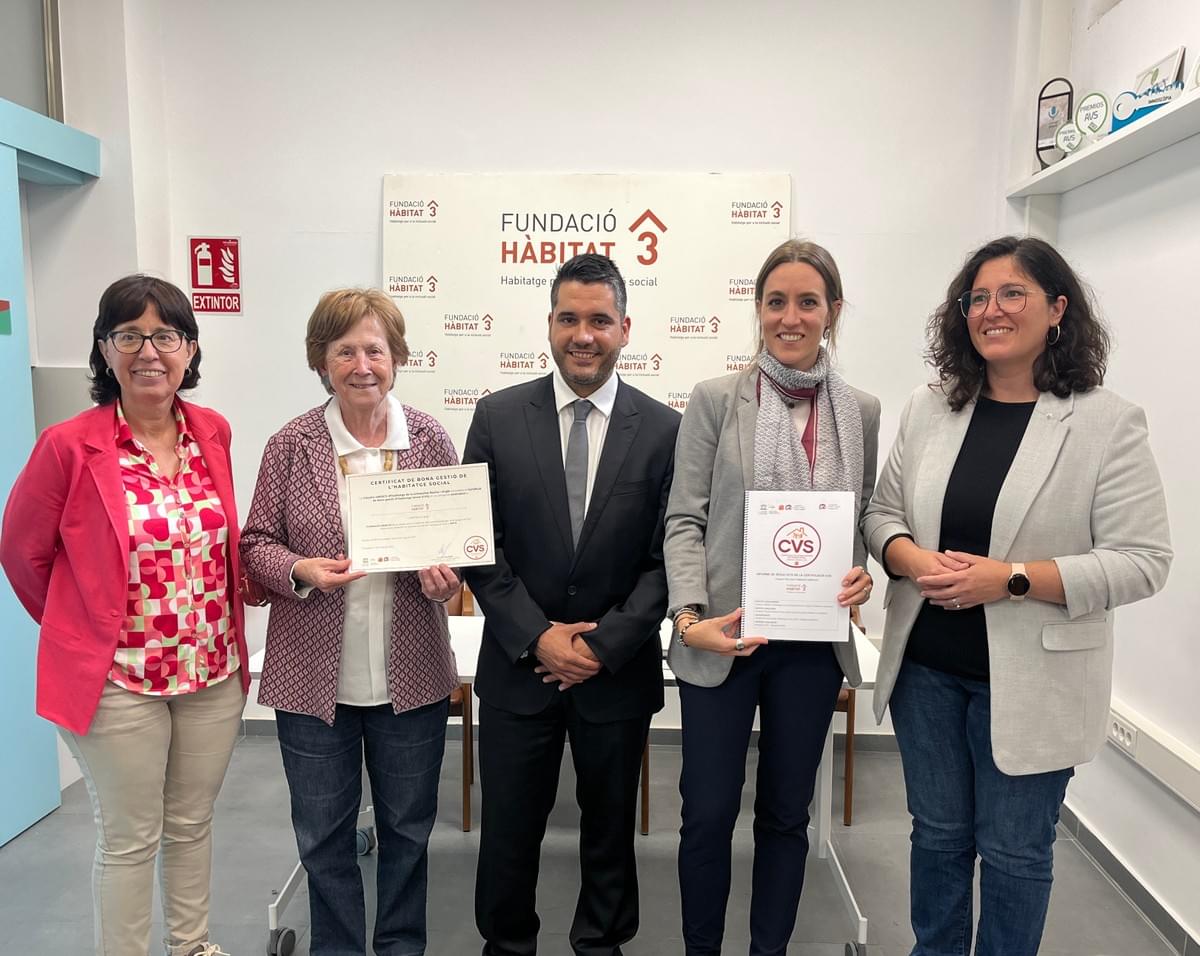 habitat_3's tweet photo. ✨ El passat 2023, ens vam convertir en la primera entitat social en rebre el Certificat de Bona Gestió d’Habitatge Social de la URV, validant el nostre compromís de bona gestió dels habitatges i benestar de les persones residents. https://t.co/GjxS4oVxt8