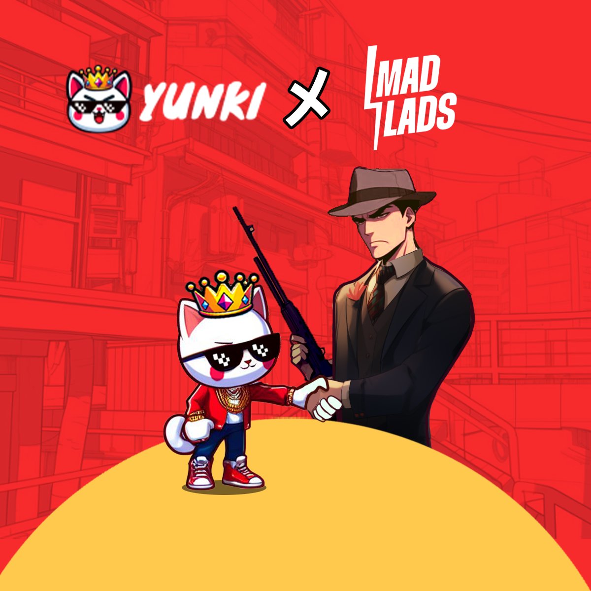 Hey <a href="/armaniferrante/">Armani Ferrante</a>😽! We are pleased to airdrop @MadLadsNFT holders  some $YUNKI directly to their wallets!   

Raid this post to see how big allocation your holders deserve 👇  🔥 

Every 50 interactions = bigger allocation 🔥