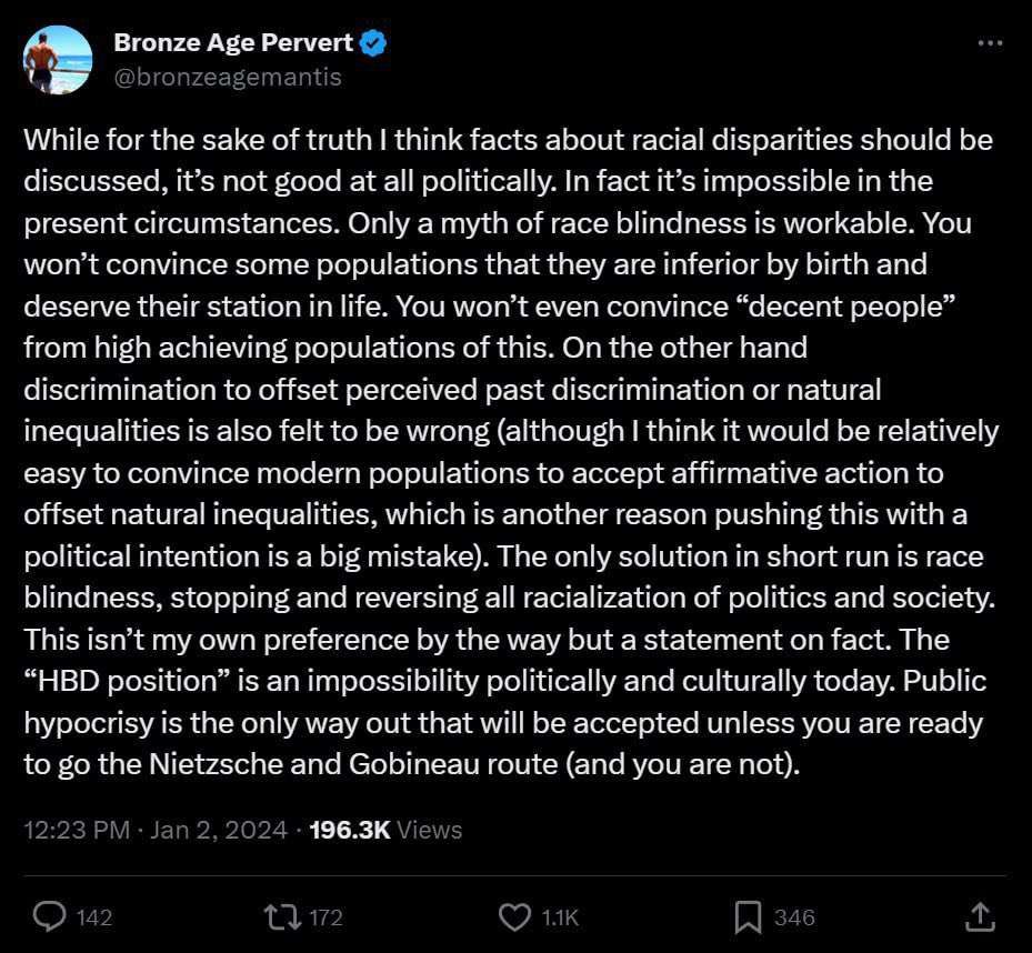 jusderaisingroy's tweet photo. This is absolute shite from BAP. If you accept racial egalitarianism you have no story as to where the disparities come from other than “discrimination” hence why the conservatives always LOSE. BAP has been longhoused. https://t.co/NzOsT485k8