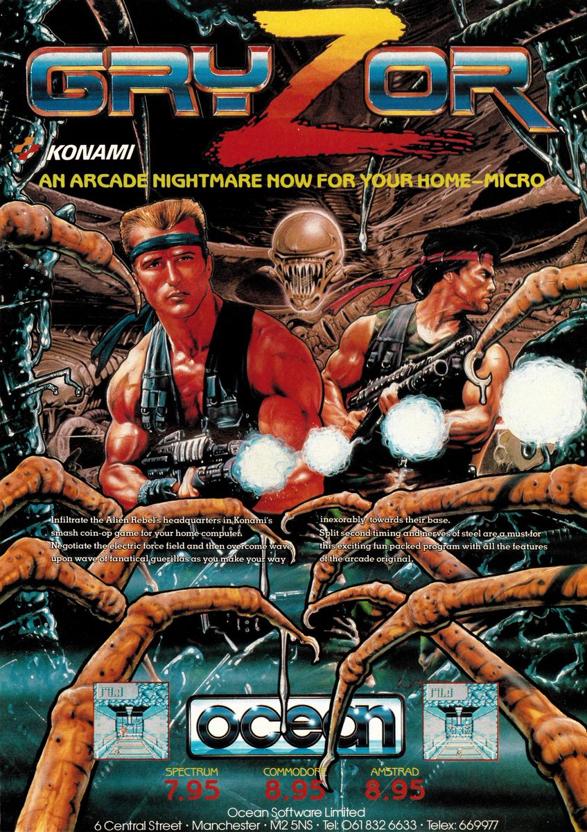 MuseumCommodore's tweet photo. GRYZOR #COMMODORE64 advertisement Zzap!64 magazine rated it 86% Also known in the USA as CONTRA. Support the Commodore Computer Museum โ https://t.co/vV9lDGKBjZ Daily Commodore content from #museumcommodore #8bit awesomeness. https://t.co/brK8PxumID