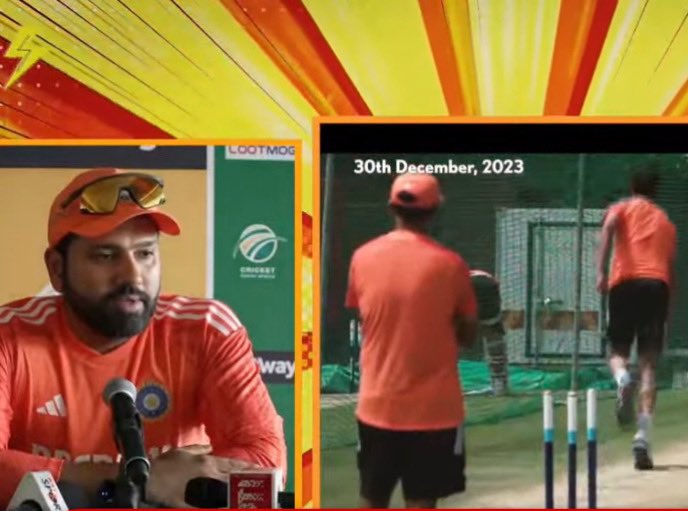 SystummOTT's tweet photo. - Captain Rohit Sharma After Losing First match 

"WE WILL FIGHT BACK HARD" 

Now SA Is all out on just 55 Runs in 2nd test.

Captain Rohit Sharma man of his words🫡🔥 https://t.co/sXTRjXN14G