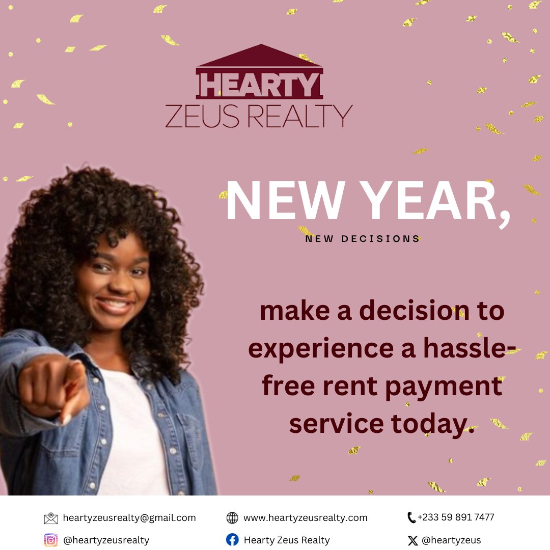 Looking to rent a home with a monthly payment option? We dey For You. 
Rent right with Hearty Zeus Realty. 

For more info, contact us on 0598917477. 
#rentandpaymonthly #rentright #HZR #wedey4u