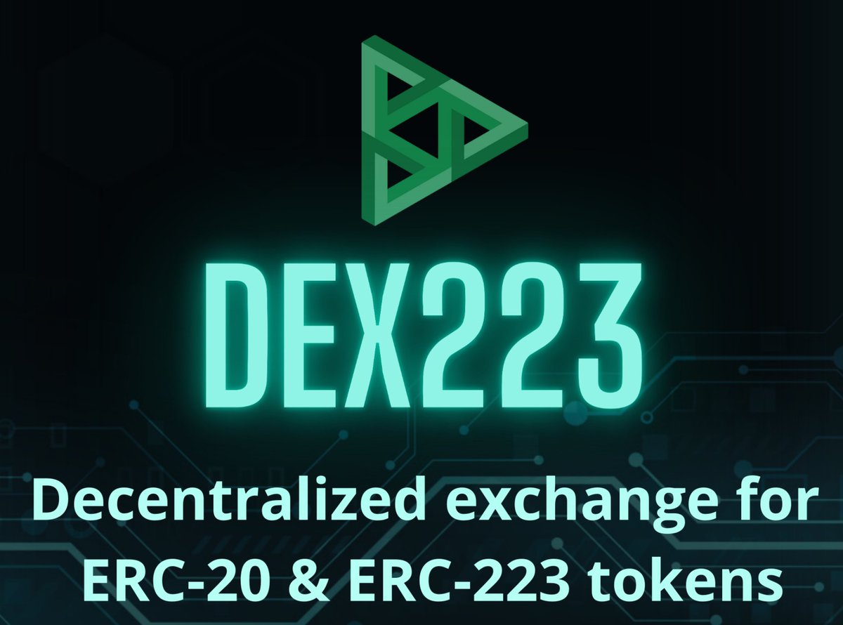 Today I wanna talk about a groundbreaking, innovative DEX, that is poised to be a success and revolutionize the industry, and has it's pre-ico sale live! Welcome to @Dex_223