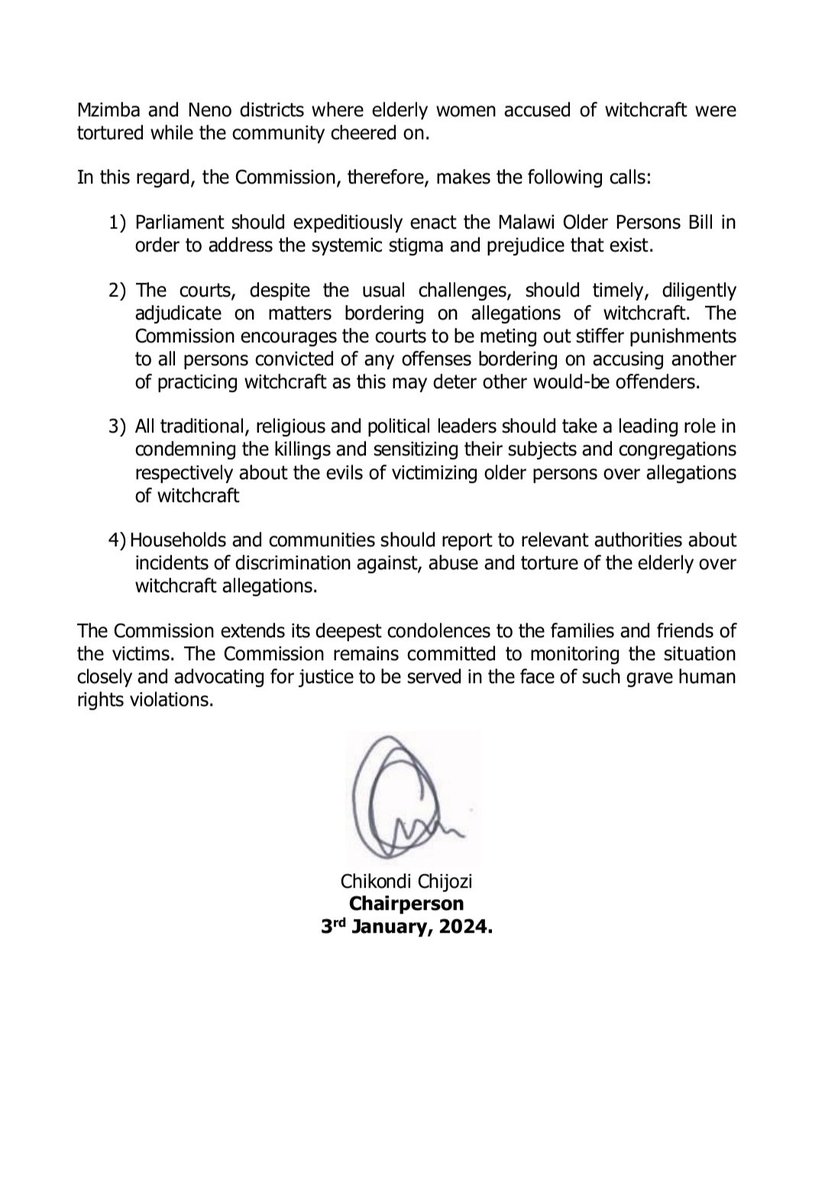 HumanRightsMW's tweet photo. ‘A CALL FOR THE RESPECT OF THE HUMAN DIGNITY, PERSONAL FREEDOMS, AND THE RIGHT TO LIFE OF OLDER PERSONS IN MALAWI’ 

@MBCNewsLive 
@Times360Malawi 
@zodiakonline 
@NationOnlineMw 
@MwNewsAgency 
@CapitalFMMw 
@timvenionline https://t.co/rOq6J3q82J