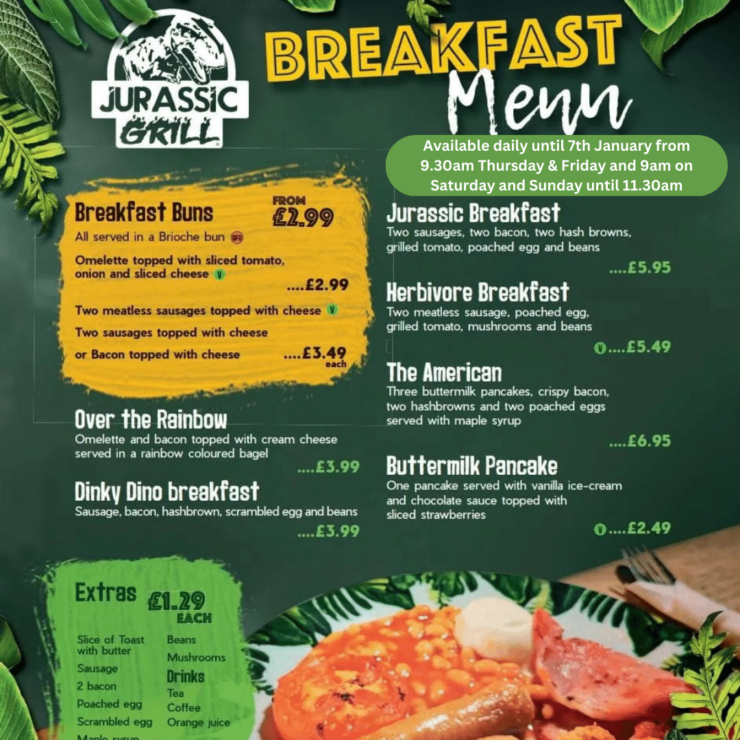 lochlomondshore's tweet photo. Family breakfasts have never been so fun, so head to Jurassic Grill and enjoy some roaring good breakfast buns or a dinky dino breakfast with the kids before school returns. #dinodining #jurassicgrill #familybreakfast https://t.co/AupZ2UdOG7