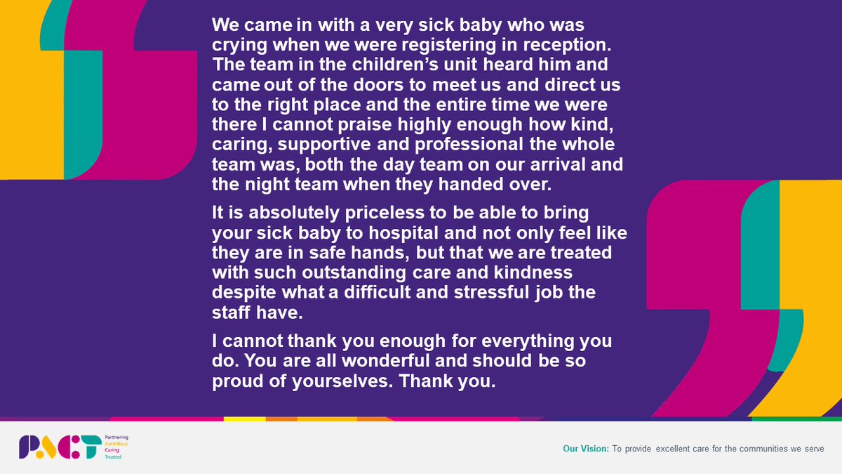 On #FeedbackFriday we are sharing feedback that has kindly been shared by someone accessing Children's Emergency Department services. To share feedback on your experience visit: sath.nhs.uk/patients-visit…