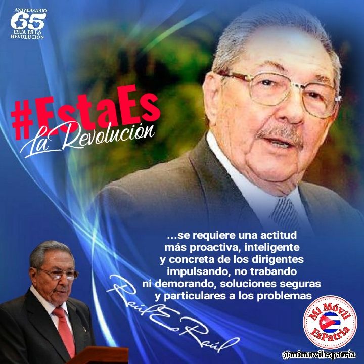 Raúl convoca a su pueblo a defender con unidad y mucho trabajo la obra Revolucionaria de justicia social . #EstaEsLaRevolución #AnapCuba