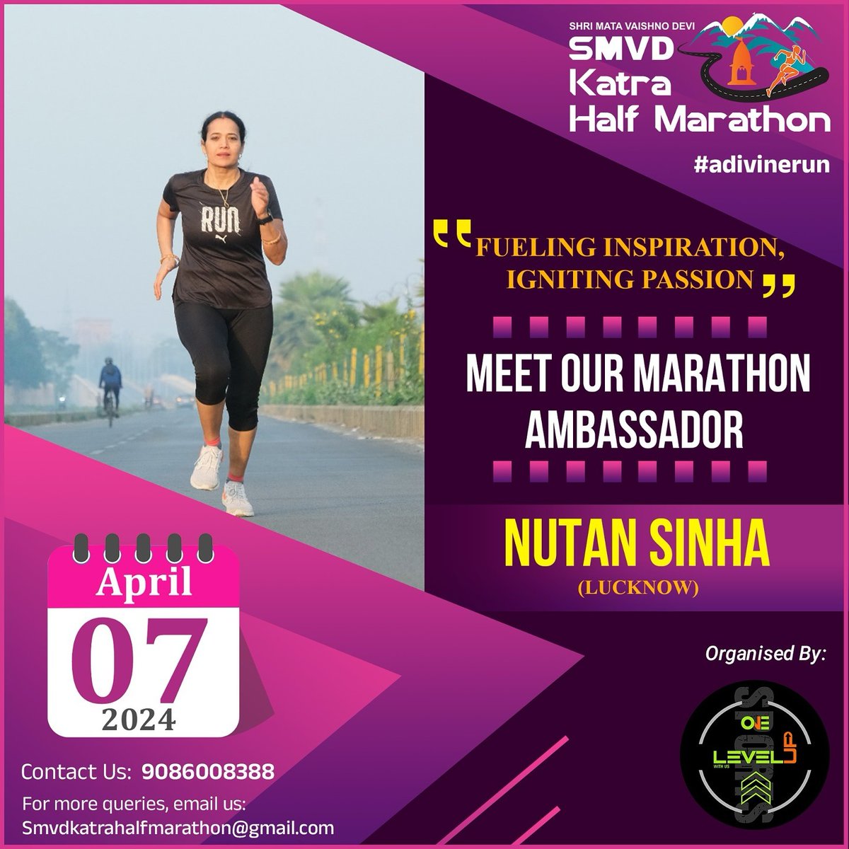 nutanamar's tweet photo. Join Me 📷
FEWS DAYS TO GO for the Smvd Katra Half Marathon 
Book your self and get flat 20% off.
𝐅𝐥𝐚𝐭 𝟐𝟎% 𝐨𝐟𝐟 𝐮𝐧𝐭𝐢𝐥𝐥 𝟑𝟏𝐬𝐭 𝐉𝐚𝐧𝐮𝐚𝐫𝐲.
_*BOOK NOW *_
https://t.co/uf47Ym6Ayv
#smvdkatrahalfmarathon
#katra
#adivinerun
#sprituarun
#jammu
#marathon https://t.co/LBClHQP1ug