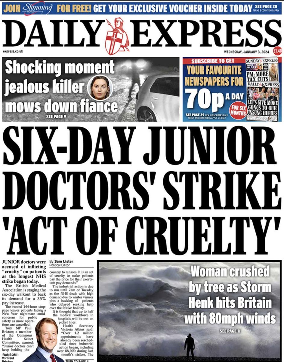 Junior doctors can’t keep holding the country to ransom. It is an act of cruelty to make patients pay the price for their exorbitant 35% pay demands.