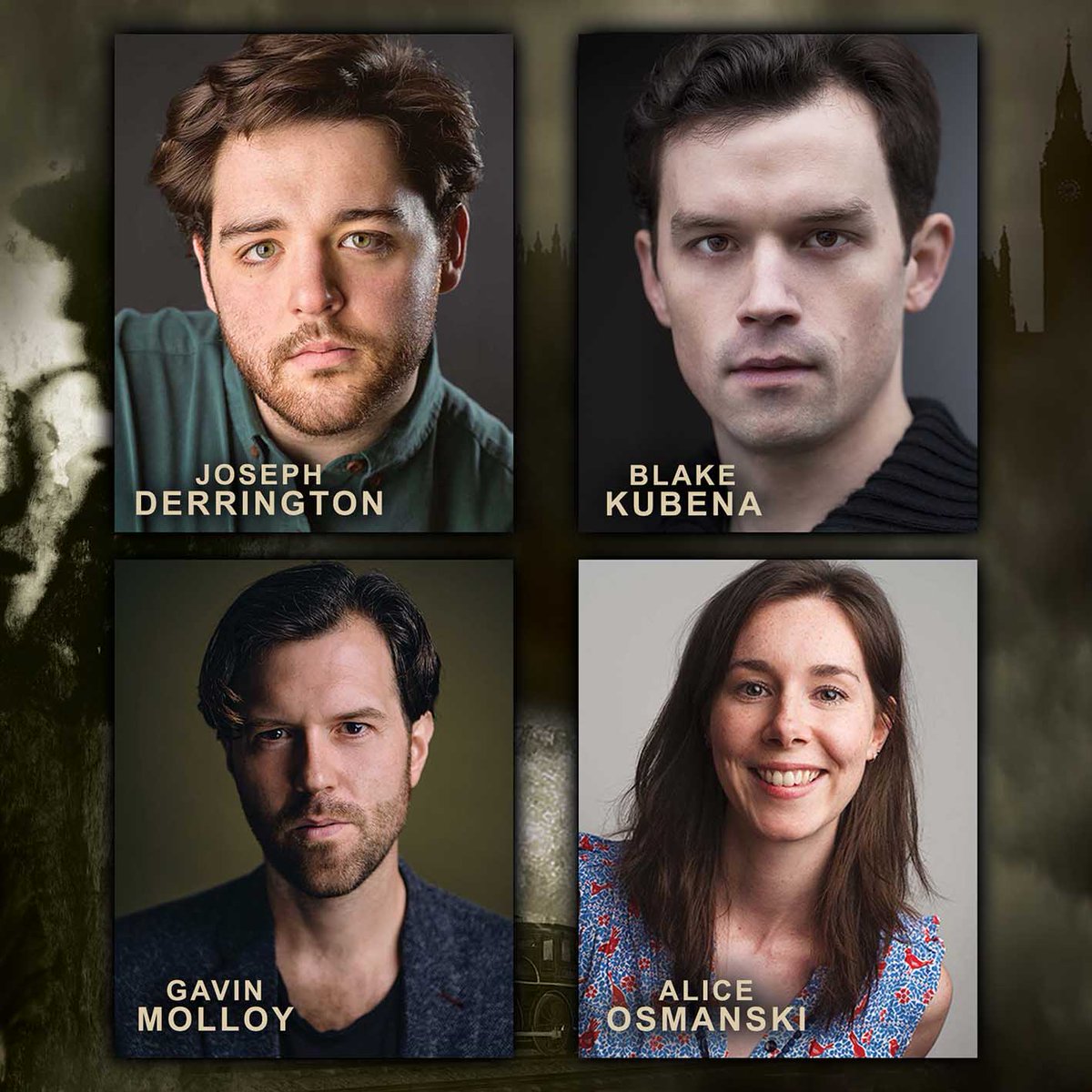 For our spring tour of SHERLOCK HOLMES: THE VALLEY OF FEAR, we're delighted to welcome back to reprise their roles the fabulous... <a href="/joederrington/">Joe Derrington</a> as Watson, <a href="/BlakeKubena/">Blake Kubena</a> as Jack McMurdo, <a href="/Gav_Molloy/">Gavin Molloy</a> as Boss McGinty and <a href="/AliceOsmanski/">Alice Osmanski</a> as Ettie Shafter! 
blackeyedtheatre.co.uk/shows-2/shows/…