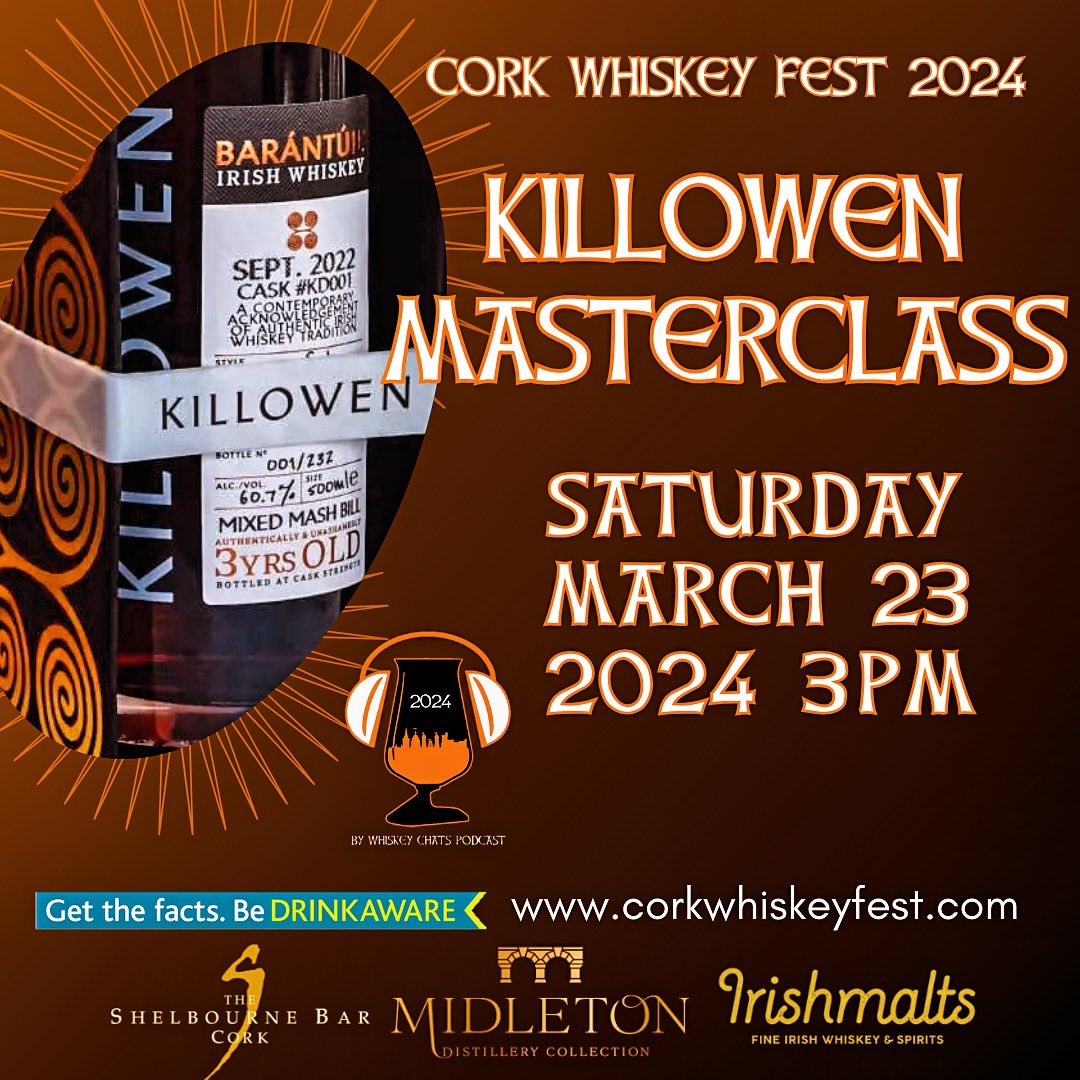 Cork Whiskey Fest (@corkwhiskeyfest) on Twitter photo This will be a cracking Masterclass at Cork Whiskey Fest 2024 in the Macau Casino Cork.
Featuring the 2 new exclusive Killowen releases from Redacted Bottlers and <a href="/BreweryCorner/">Brewery Corner</a> Kilkenny’s Rum.
Grab ur tickets here:
corkwhiskeyfest.com/product/killow… This will be a cracking Masterclass at Cork Whiskey Fest 2024 in the Macau Casino Cork.
Featuring the 2 new exclusive Killowen releases from Redacted Bottlers and <a href="/BreweryCorner/">Brewery Corner</a> Kilkenny’s Rum.
Grab ur tickets here:
corkwhiskeyfest.com/product/killow…