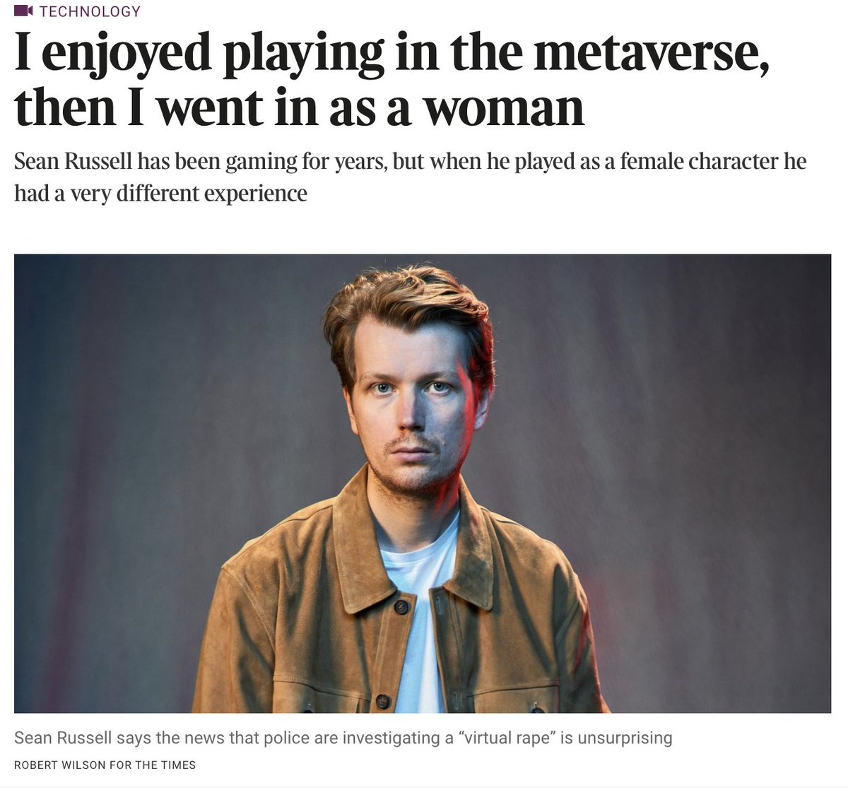 'If a young woman cannot sit down in what is probably the safest place she has, her home, to play a game she enjoys, perhaps it’s not as easy as turning the game off.' Exactly. The solution to sexual violence can't always be 'women should just leave'. thetimes.co.uk/article/metave…