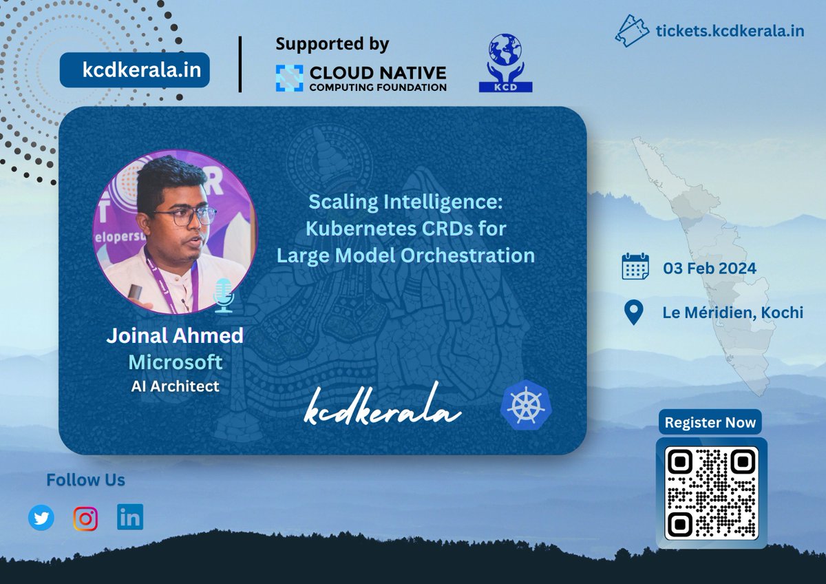 KCD Kerala 2024 ( kcdkerala.in) is delighted to introduce our esteemed speaker, Mr.  Joinal from
<a href="/Microsoft/">Microsoft</a>!!     
Register @ tickets.kcdkerala.in #k8s #kubernetes #cncf #india #kerala #technoparktrivandrum #infoparkkochi #ksum #kochi
<a href="/CloudNativeFdn/">CNCF</a> <a href="/kubernetesio/">Kubernetes</a>