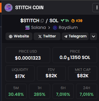 $STITCH ON SOL tweet media