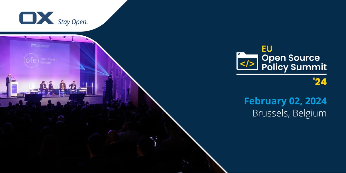 openxchange's tweet image. Join @OpenXchange’s Head of Policy & Innovation @VittorioBertola at the @OpenForumEurope’s #EUOpenSourcePolicySummit in Brussels on February 2. This year’s event will host discussions around the theme of Europe in the World of #OpenSource. hubs.li/Q02f42vR0