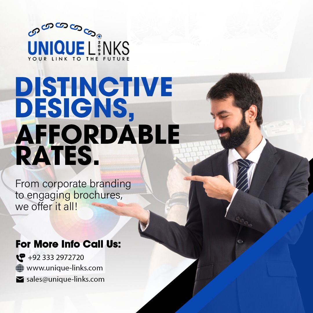 uniquelinks2003's tweet image. Distinctive designs, affordable rates.
From corporate branding to engaging brochures, we offer it all!
Contact Us At:
unique-links.com
. 
#uniquelinks #uniquelinkswebhosting #distinctivedesigns #highqualitydesign #UniqueDesigns #brandingsolutions #WednesdayMotivation