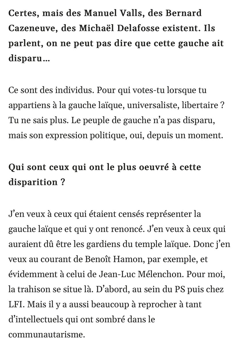 Quand deux éminents gardiens du temple laïque se rencontrent, qu’est-ce qu’ils nous racontent? 👇 extraits #RichardMalka #CarolineFourest #LeGrandEntretien #FrancTireur