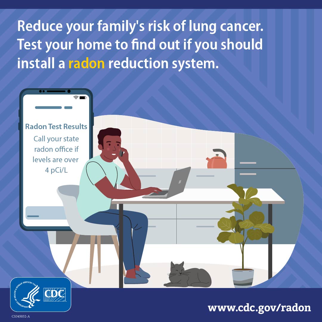 #DYK? #Radon is an odorless, invisible, radioactive gas that can build up in homes and buildings. Testing is the only way to find out your home's radon levels.

This #NationalRadonActionMonth, make testing your home for radon a New Year's resolution. bit.ly/3C8AX6X