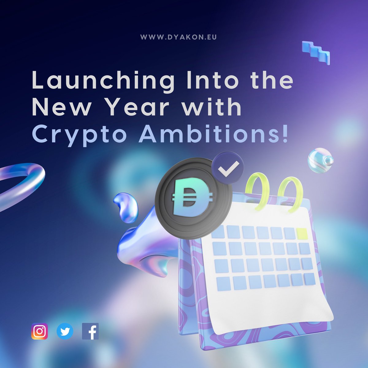 dyakon_official's tweet photo. Launching Into the New Year with Crypto Ambitions! 🚀🌟 

Dyakon invites you to set bold goals, embrace challenges, and turn your crypto aspirations into reality. The best is yet to come! 💡

#crypto #investing #cryptocurrency #cryptotrading https://t.co/S4efYsmkdp