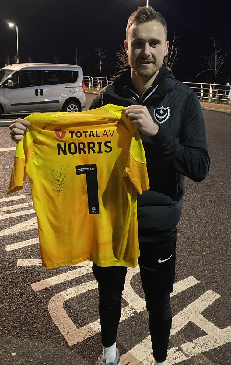 A huge thank you to @WilllNorris for very kindly donating a matchworn (FA Cup) shirt for me to auction off for the @as9foundation please reply or DM me with a bid. Ends Sunday 8PM. @Pompey #pompey