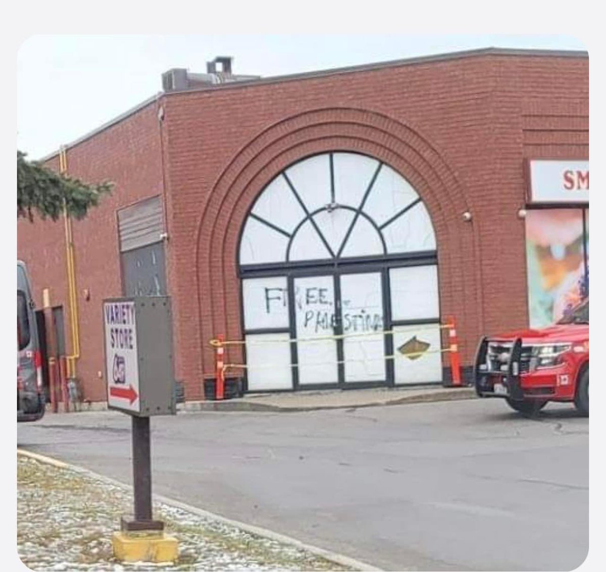 Russian-Jewish owned grocery store vandalized.  Yes, this is antisemitic - these owners have no say, no power to change what is happening in Israel/Gaza.  They are just regular canadian citizens like you.