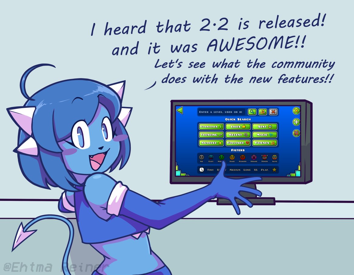 Ehtma_Reiner's tweet photo. After 7 Years of Development, it definitely worth the wait
#Geometry_Dash #GeometryDash #GD #Clubette https://t.co/Hk32ik9YWo