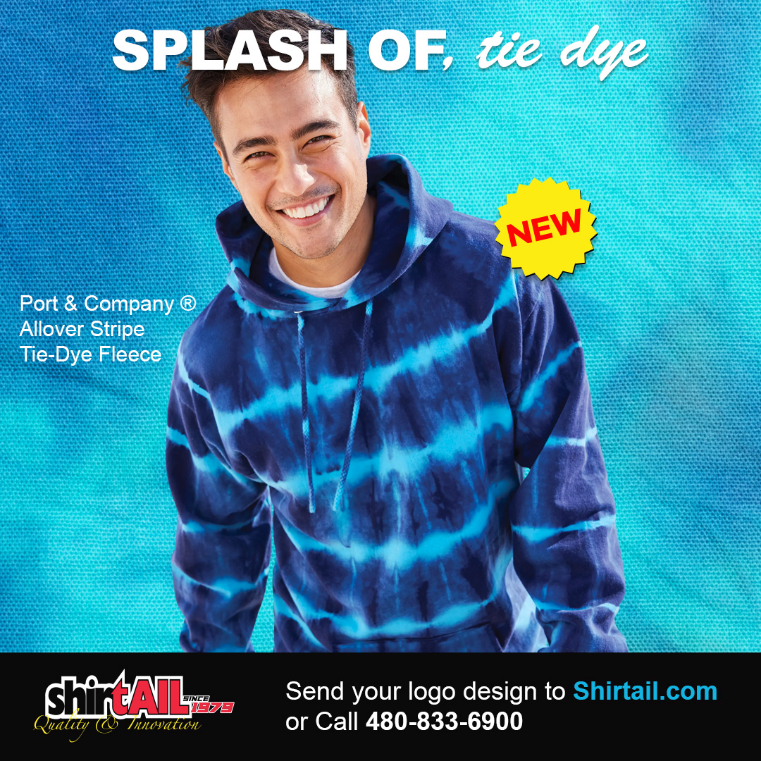NEW PRODUCT!!
Color your world with tie dye! Incorporate your company logo onto a chic tie-dye hoodie.
To order, or inquire, please visit us at: Shirtail.com
or Contact us at: 480-833-6900
#TieDyeHoodie
#HippieChic
#TrendyThreads
#ColorfulHoodie
#DyeForFashion