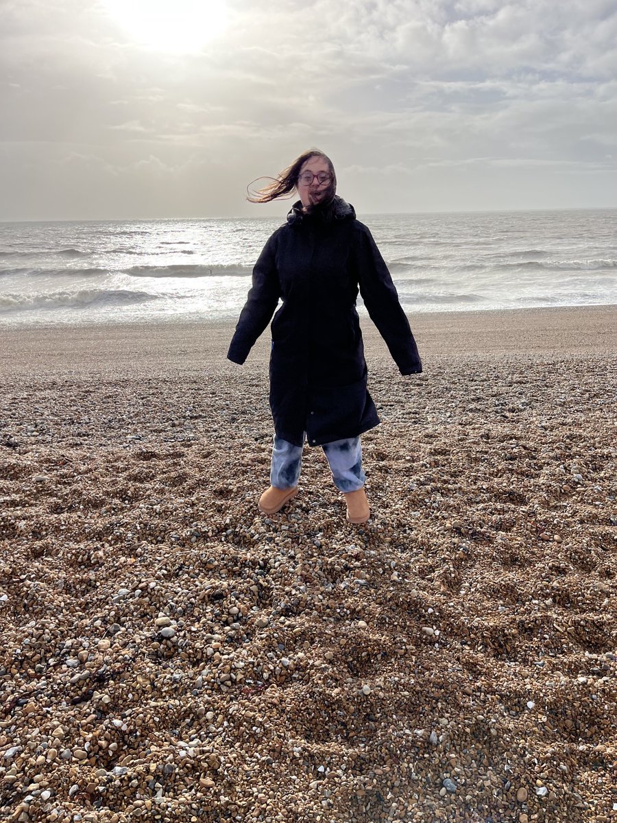 Very windy on Hastings beach today #January