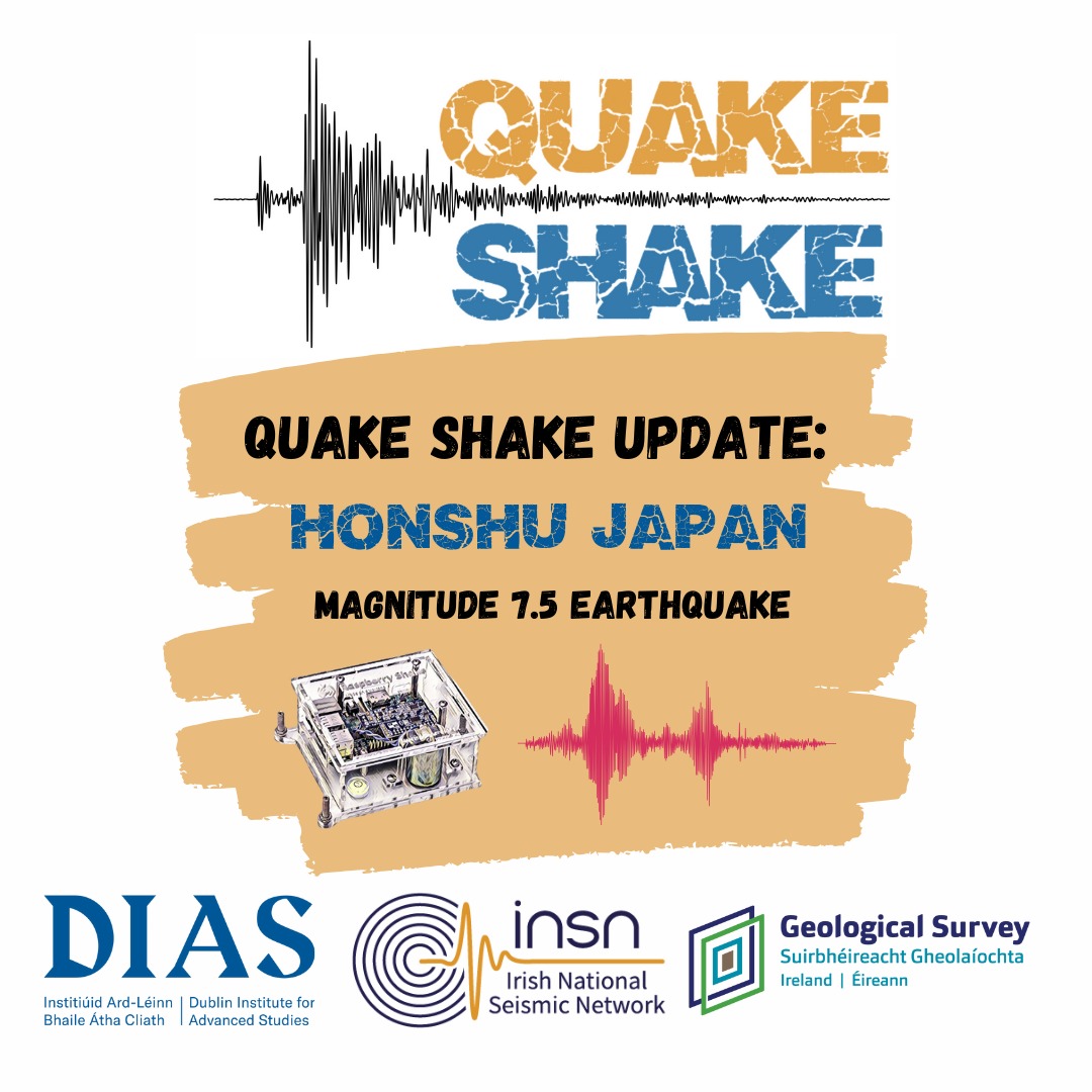 quakeshake_DIAS's tweet photo. The magnitude 7.5 Honshu Japan ๐ฏ๐ต #earthquake recorded by our citizen @raspishake seismometers based in Ireland. ใฐ๏ธ
#QuakeShake
#QuakeShakeUpdate
#IrishCitizenSeismometers
#DIASDiscovers https://t.co/E1RSVB2vQd