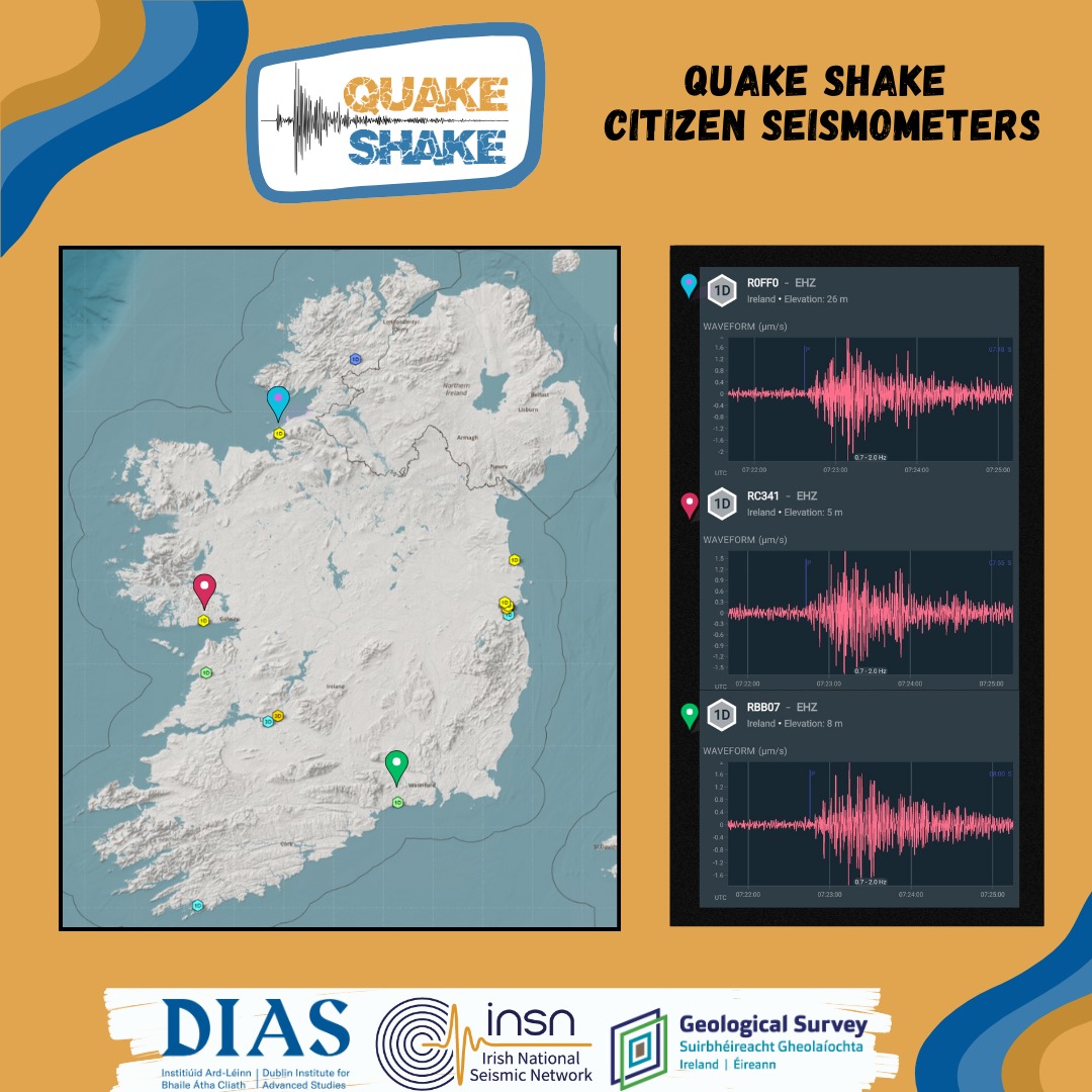The magnitude 7.5 Honshu Japan 🇯🇵 #earthquake recorded by our citizen @raspishake seismometers based in Ireland. 〰️
#QuakeShake
#QuakeShakeUpdate
#IrishCitizenSeismometers
#DIASDiscovers