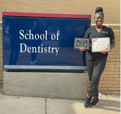 AcadDentIntl's tweet photo. 2023 Student Servant Leadership Award Recipient: Dr. Marqua Lofton, University of Mississippi Medical Center

#ADI #AcademyOfDentistryInternational #DetalHonorSociety #SSLA #StudentServantLeadershipAward https://t.co/2qc4esOP7r