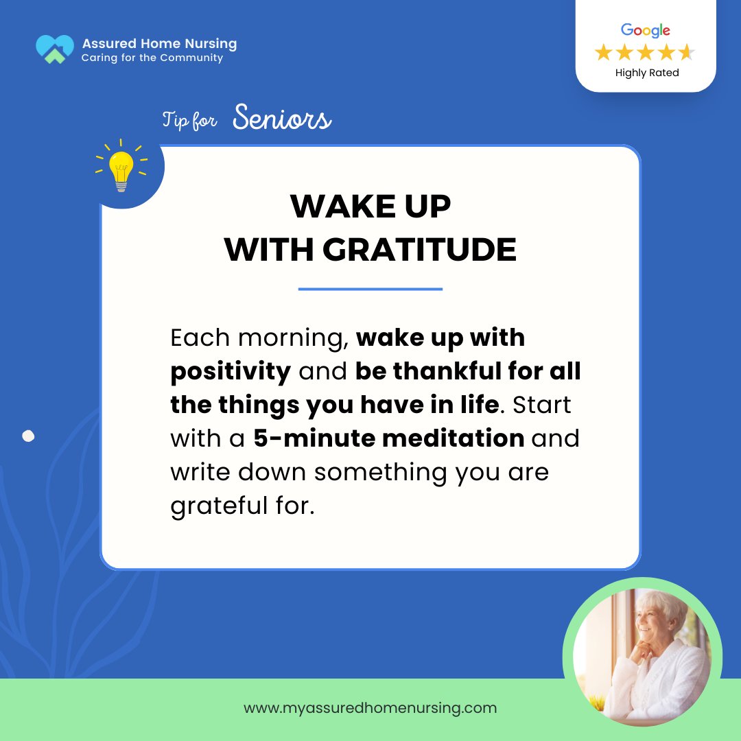 MyAssured's tweet photo. Celebrating life can be a meaningful and healing process.
This celebration of life month, we encourage #caregivers to follow this tip and embrace life.
#SeniorCare #Gratitude #healthylife #medication #seniortips #elderlycare #SENIOR #homecare #assuredhomenursing #USA https://t.co/IHTElRE9Xd