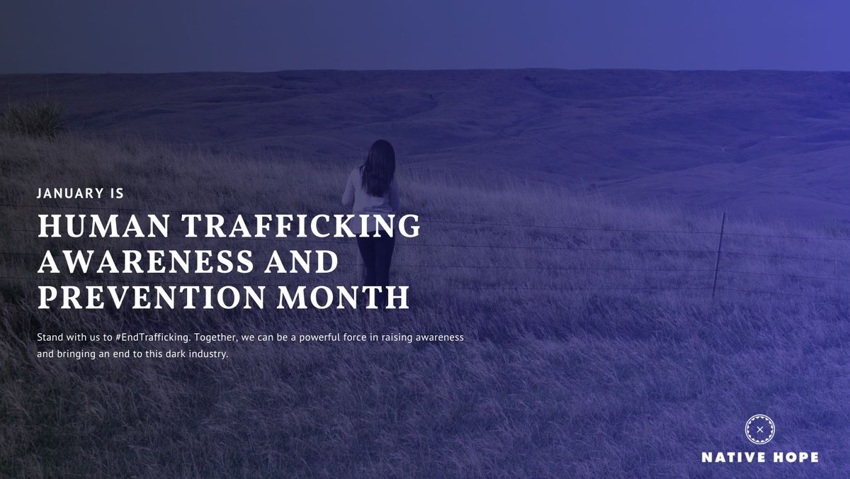 40% of sex trafficking survivors were Native American or First Nations women
#MMNAWG #MMIW #MMIWG2S 
#HumanTraffickingAwarenessMonth
#INDIGENOUS #TAIRP 
@ProjNativeHope