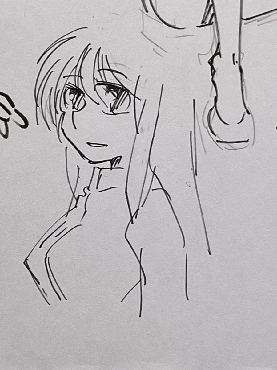 ビール飲みながら落書き 2枚目の子は可愛く描けた気がする 