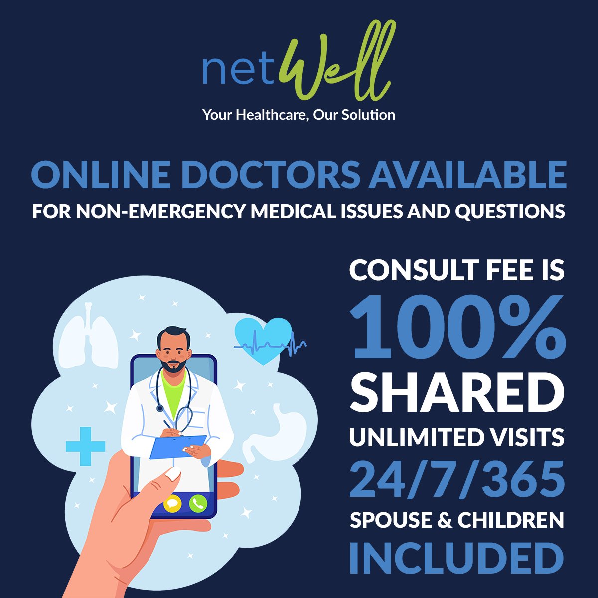 Get medical advice from the comfort of your home. 📞Connect with licensed doctors online for non-emergency medical concerns and get answers instantly with netWell.

#healthcaresharing #healthcaresharingministry #healthshare #family #healthcare #health #openenrollment2024