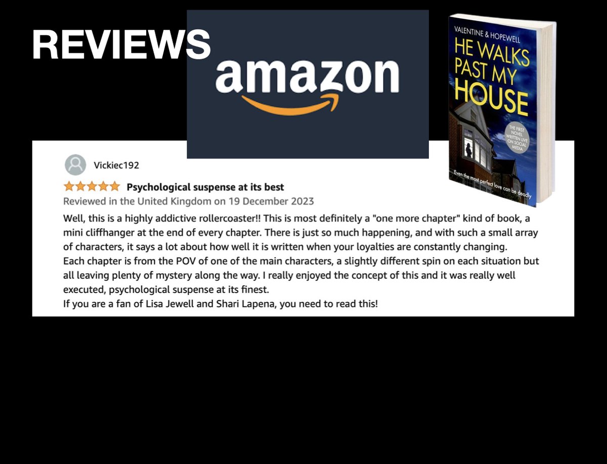 A massive thank you to everyone that has been reading and reviewing He Walks Past My House 😊🙏🏻