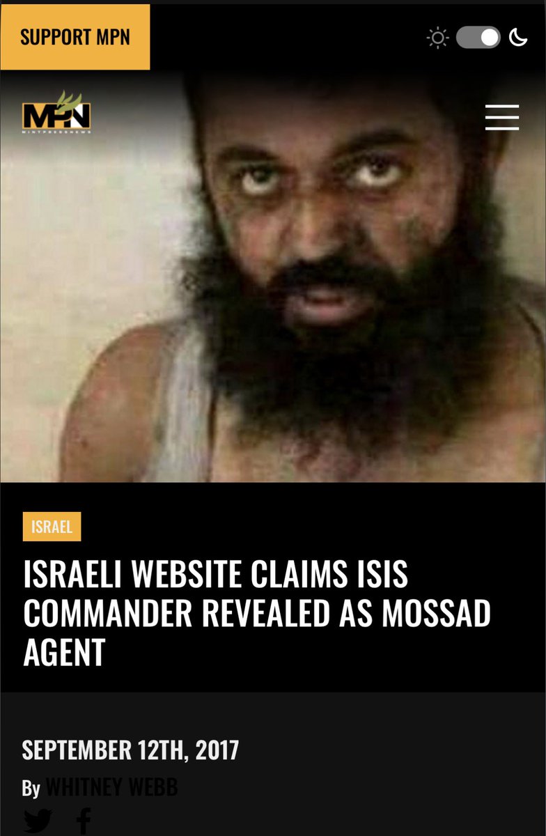 jakeshieldsajj's tweet photo. Isresl helped create ISIS so makes sense that they are back and attacking their enemies https://t.co/eKt55Qy5jB