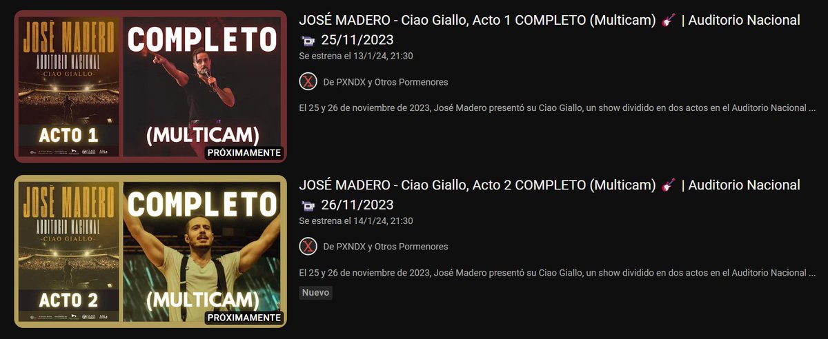 dpxndxyop's tweet photo. ¡LISTOS LOS MULTICAMS DE CIAO GIALLO! 💛 

Revivamos el fin de semana más importante de la más grande gira de José Madero, con los dos multicams más bonitos que me hayan salido hasta ahora a nivel de tomas y edición 🫶🏻🥹

Estreno: sábado 13 y domingo 14 de enero, 8:30 pm (MEX) https://t.co/jS4ITMpXbG