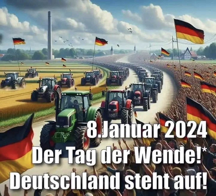 🇩🇪 Liebe deutsche Landwirte, 

Bei den niederländischen Bauernprotesten habe ich persönlich erfahren, wie das Establishment und die Mainstream-Medien alles mögliche getan haben um die Bauern zu beschimpfen, einzuschüchtern und untereinander zu spalten. Ich sehe, dass sie in