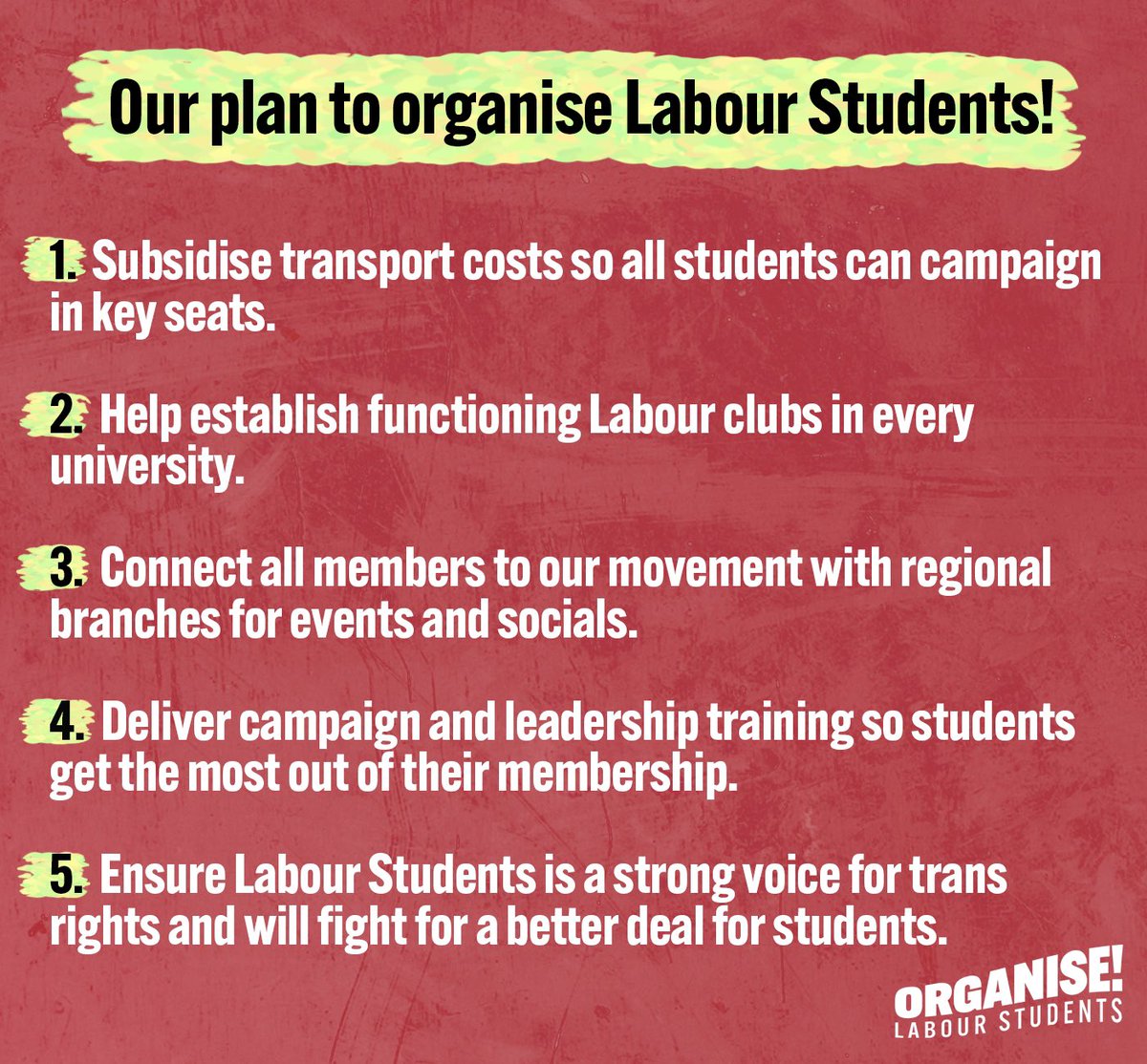 I’m standing with Ruby and Issy to reenergise Labour Students ✨

As a gay black man I understand it’s critical to have a Lab Gov and Lab Students that supports and fights for those that need it most 🌹

This is how we’ll do it ⬇️