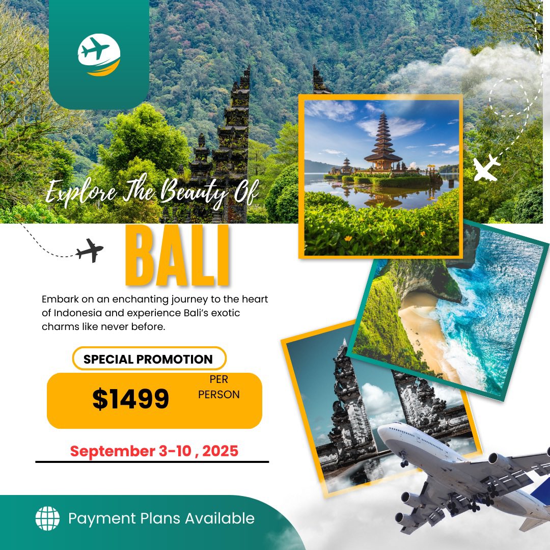 Join Melanie &amp; Melody for a trip of a lifetime to luxurious Bali, Indonesia 😊 The land of exotic “ Eat, Pray, Love” $400 Deposit holds your spot to  paradise 🏝️ *Land package only * Payment plans available! #balitravel #bucketlist #paradise🌴