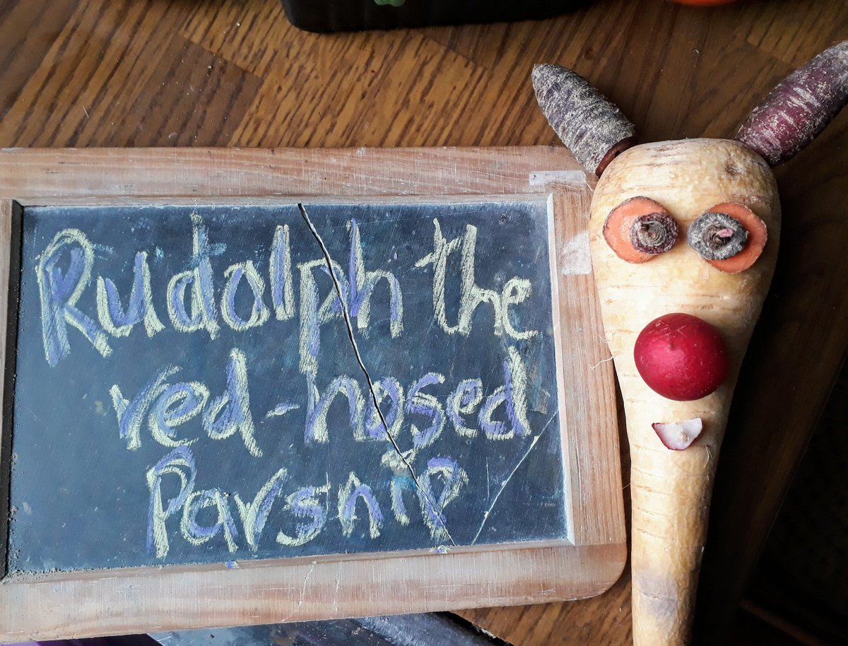madamezucchini's tweet photo. Dear old Rudolph the red nosed 🍅 Parsnip is out spreading some seasonal vegetable cheer at the @RotherhamHAF &amp; @DerbyshireHAF programmes this week 🥕

#parsnip #haf24 #funwithvegetables https://t.co/N59Xgr7kr2