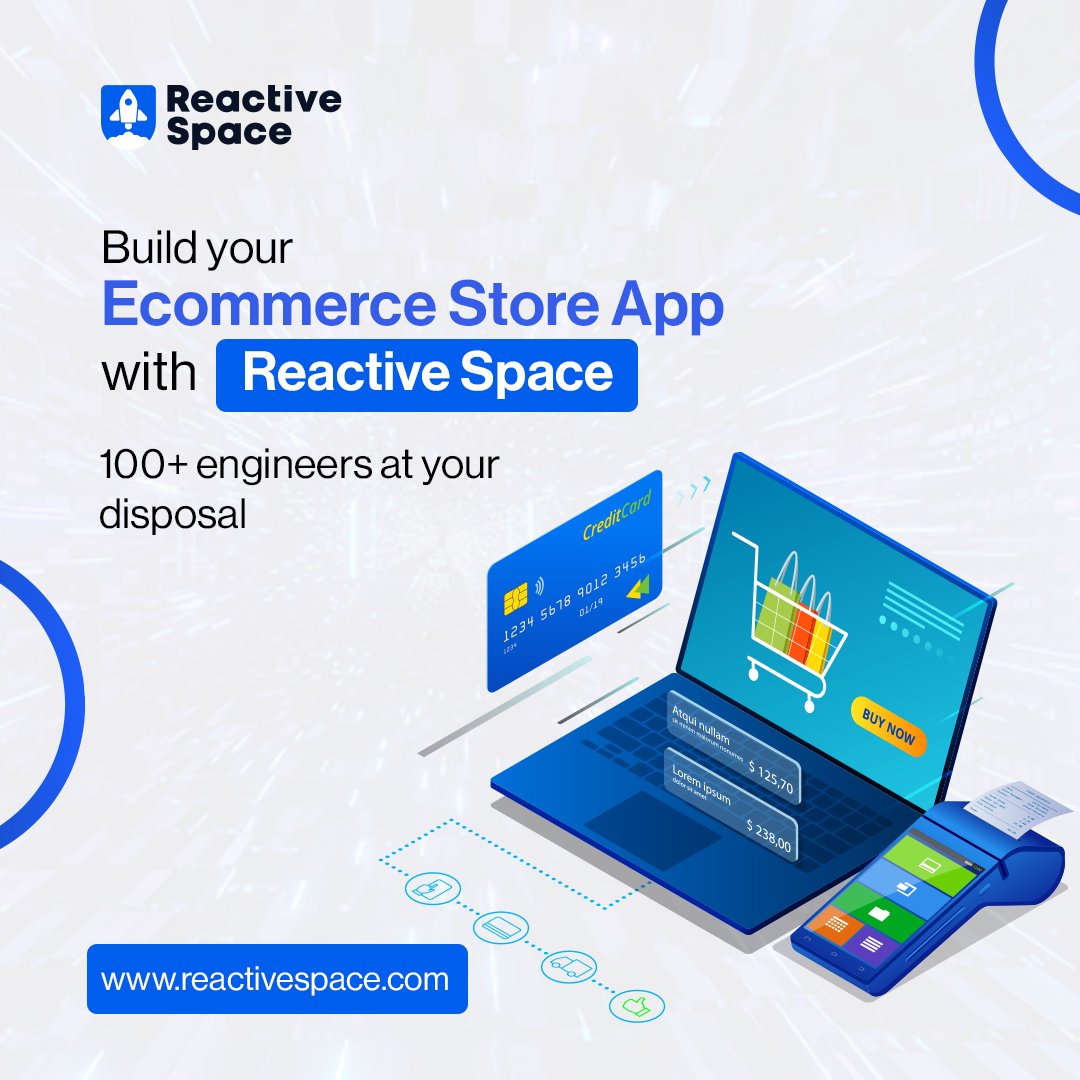 ReactiveSpaceIT's tweet image. Unlock the power of e-commerce with Reactive Space! Our team of 100+ in-house engineers is ready to turn your vision into a fully functional e-commerce store app. Explore endless possibilities and take your business to new heights
#mobileapp #mobileapplication #mobileappdeveloper