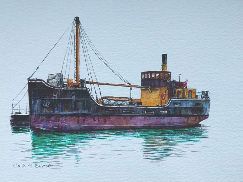 ColinMBaxter's tweet photo. A bit of #NewYear experimenting with #Chromatek #watercolour brush pens .  #Vic56 @BoatHouse_4  with its weathering . These pens are good for #rusty #corrugated tin roofs . #penandwash  #illustration @OnlyBespokeUK  @AWenham1 @boathouse_mike @chriswoodartist  good for #sketches https://t.co/R8HySNX5RM